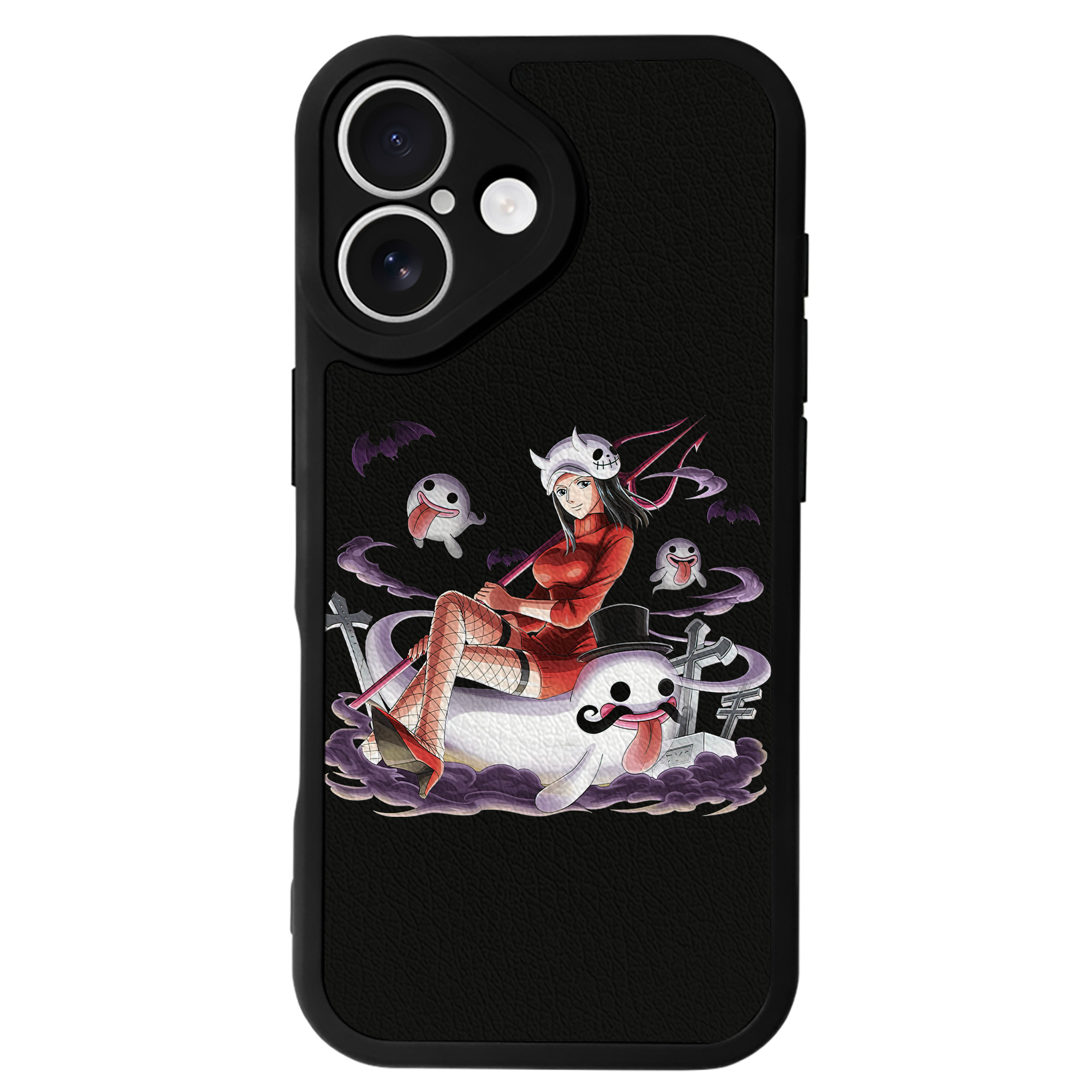 （画像用） ワンピース ニコ・ロビン ONE PIECE Nico Robin 【iPhone 16シリーズ対応】シリコンスマホケース（レザー調） 材質：シリコン